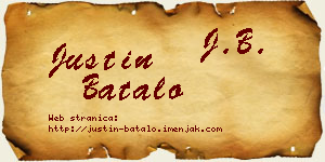 Justin Batalo vizit kartica